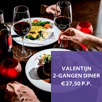 Valentijn 2-gangen diner bij de voorstelling Roué Verveer