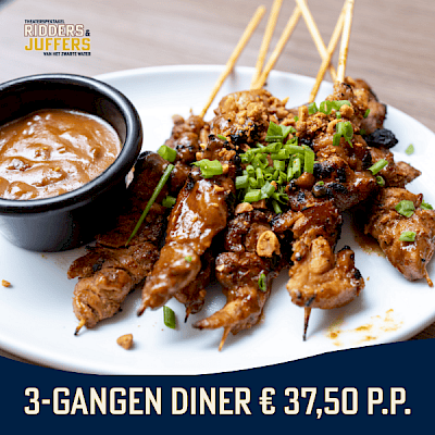 Ridders & Juffers 3-gangen diner bij de voorstelling Theaterspektakel Ridders & Juffers van het Zwarte Water