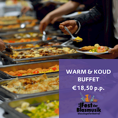 Warm en koud buffet Blaaskapellenfestival bij de voorstelling Fest der Blasmusik
