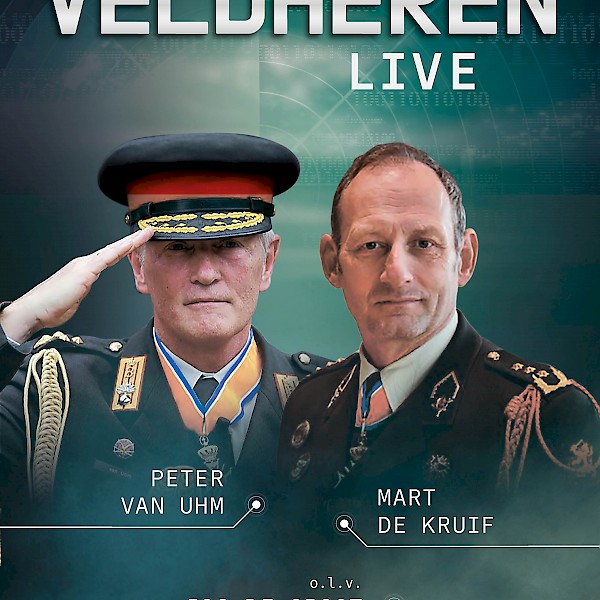 Veldheren live theatercollege met Peter van Uhm en Mart de Kruif bij Rabo Theater De Meenthe Steenwijk